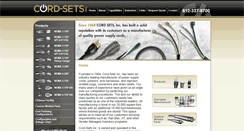 Desktop Screenshot of cordsetsinc.com